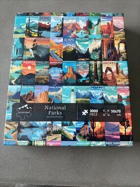 Pickforu National Parks 1000-Piece Jigsaw Puzzle - Colorful Scenic Tiles